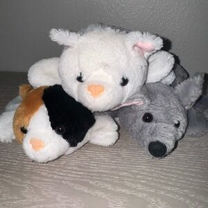 Dream 2 Cats and mouse plush glove puppets lot of 3